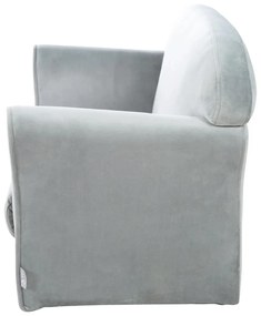 Светлосиво кадифено детско канапе 78 cm Lil Sofa - Roba