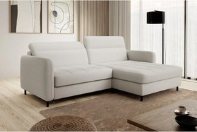 Кремав разтегателен ъглов диван с място за съхранение от букле (десен ъгъл) Gomsi – ELTAP