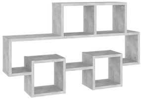 807254 vidaXL Стенен рафт във форма на кола, бетонно сив, 82x15x51 см