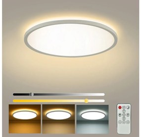 Brilagi - LED димируемо осветително тяло ULTRA SLIM LED/24W/230V Ø 42 см бяло + дистанционно управление