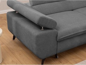 Сив шенилов ъглов диван (десен ъгъл L форма) Marbeya – Ropez