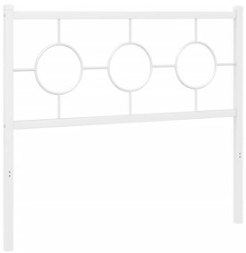 376304 vidaXL Метална табла за глава, бяла, 100 см