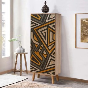 Шкаф за обувки от меламин Soho в цвят сонома 50x38x135см.