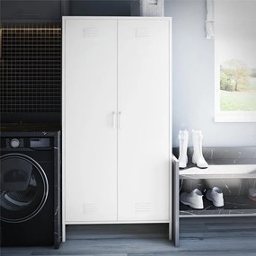 Бял метален гардероб 90x185 cm Mission District - Støraa