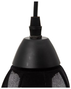 Черно висящо осветително тяло с текстилен абажур ø 40 cm – Ixia