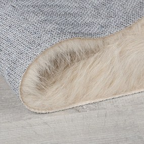 Кремава синтетична кожа 80x150 cm Waffle Faux Fur – Flair Rugs