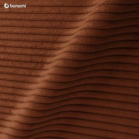 Оранжев сгъваем ъглов диван от рипсено кадифе (ляв ъгъл) Tori – Bonami Selection