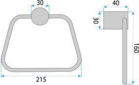 Закачалка за баня Tomi 5810 Brush Copper