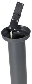 Антрацитно сива лампа за стълб 80 см IP44 опал - Rox