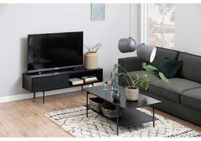 Черна маса за телевизор от декор от ясен 140x45 cm Angus – Actona
