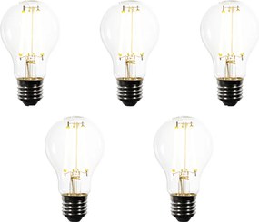 Комплект от 5 E27 димируеми LED крушки A60 Прозрачни 7.2W 1521lm 3000K
