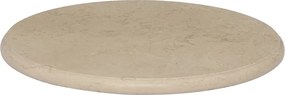 149192 vidaXL Плот за маса, кремав, Ø50x2,5 см, мрамор