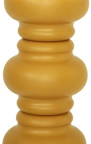 Ретро подова лампа горчично жълта с матирано стъкло - Феде