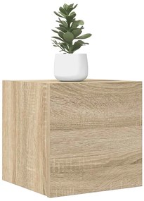 804492 vidaXL ТВ шкафове за стенен монтаж, 4 бр, дъб сонома, 30,5x30x30 см