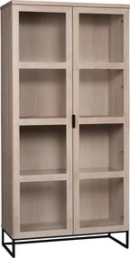 Витрина от дъбова дървесина в естествен цвят 95x195 cm Everett - Rowico