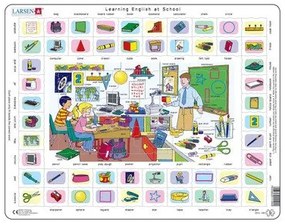 Larsen - Пъзел: Образователен – "Научи английски 6" – 70 части, голям