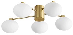 Ideal Lux - LED Полилей за повърхностен монтаж HERMES 5xG9/3W/230V златист