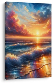 Картина на платно – Морски вълни и слънце