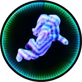 Черна стенна светлинна декорация за контакт ø 60 cm Duke – Reality