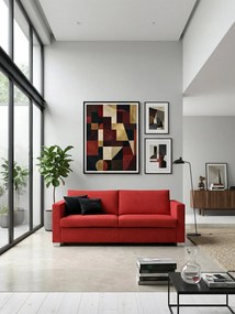 Диван Smart three-seater-185φ 90β εκ-Red