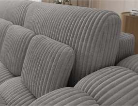 Сив разтегателен диван от рипсено кадифе 256 cm Cotonn – ELTAP