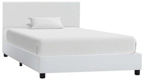 284763 vidaXL Рамка за легло, бяла, изкуствена кожа, 100x200 cм