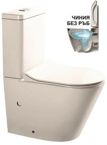 Моноблок ICC 6327S, седалка и капак, порцелан, бял, 82x62x37см