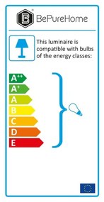 Висящо осветително тяло в златист цвят със стъклен абажур Pure – WOOOD