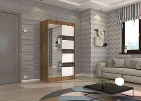 Гардероб Bissom 120 плъзгащ се-Fusiko-Leuko-Mauro