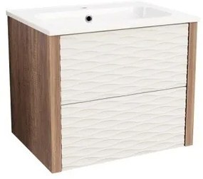 Конзолен PVC шкаф ICP 6043 с умивалник, 60x45.3x50см