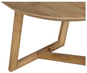 Кръгла масичка за кафе от масивно манго в естествен цвят ø 60 cm Mao – Ixia