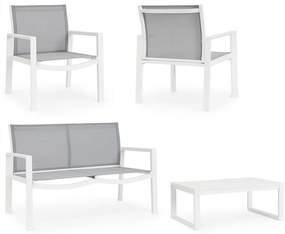 Бял алуминиев градински комплект от за отдих за 4 Kallen – Bizzotto