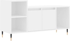 831308 vidaXL ТB шкаф, бял, 100x35x40 см, инженерно дърво