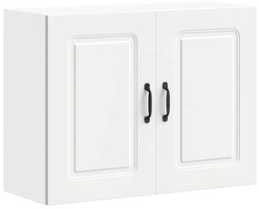 853587 vidaXL Кухненски стенен шкаф, Kalmar, бял, инженерно дърво