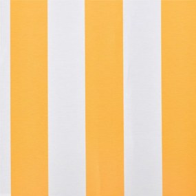 Платно за тента, жълто и бяло, 4x3 м (рамка не е включена)