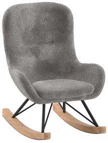 Сив люлеещ се детски стол от плат букле ROCKY – Vipack