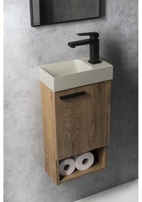 Светлосив бетонен малък умивалник 31x17 cm Piccolino – Sapho