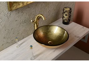 Стояща батерия за мивка в бронзов цвят Antea – Sapho