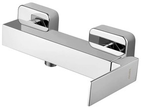 Стенна душ батерия в лъскаво-сребрист цвят (1 изход) Latus – Sapho