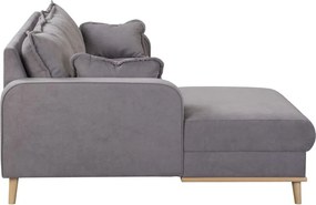 Сив ъглов диван (ляв ъгъл) Beata - Ropez