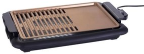 Бездимна скара Oliver Voltz OV51015O, 1500W, 42x27.5 см, 2 зони на печене, Незалепващо покритие, Термостат, Черен/кафяв