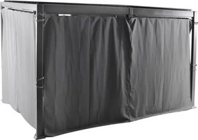 Комплект завеси за беседка Hesperide Avila, Цвят Шисти, 4x3 m, 6 броя