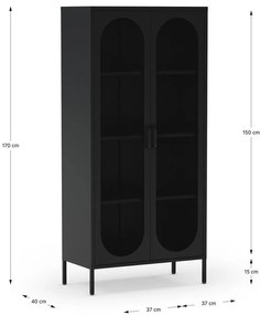 Черно шкафче 80x170 cm Diora – Marckeric