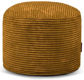 Пуф от рипсено кадифе в цвят горчица Mini – SLOWDOWN