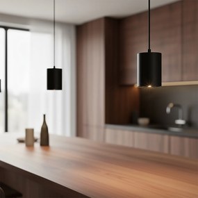 Модерна черна висяща лампа за 1-фазна релсова система GU10 70mm - Iconic Holt