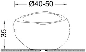 Каменна мивка Bucket Fossil