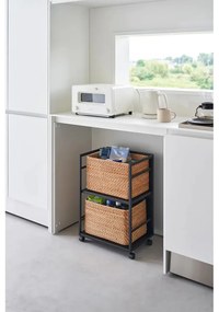 Черен метален подвижен стелаж 42x60 cm Tower – YAMAZAKI