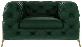 Тъмнозелено кадифено кресло Chelsea Bis – Ropez