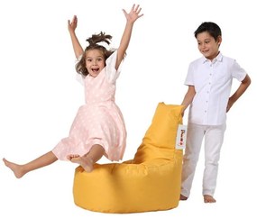 Жълт детски чувал за сядане Baton - Floriane Garden