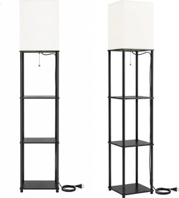 Подова стояща лампа JNH050-1F White с рафтове
